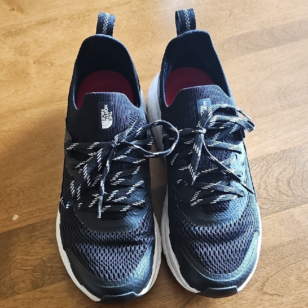 The North Face Black and White Athletic Shoes with Breathable Mesh